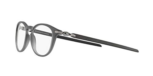Oakley Men's Ox8149 Pitchman R Carbon Round Prescription Eyeglass Frames, Satin Grey Smoke/Demo Lens, 50 mm