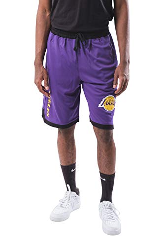 Ultra Game NBA Los Angeles Lakers - Lebron James Mens Active Mesh Basketball Short, Team Color, Small