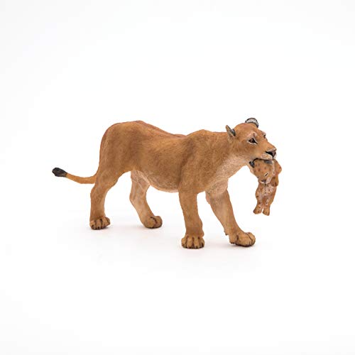 Papo Wild Animal Kingdom Figure, Lioness with Cub, Multicolor (50043)