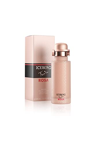 ICEBERG Twice ROSA - Woody Floral Musk Fragrance For The Modern Woman - Fresh And Fruity Feminine EDT Spray Perfume For Women - Sparkling Notes Of Redcurrant, Grapefruit, Jasmine, Cedarwood - 4.2 Oz