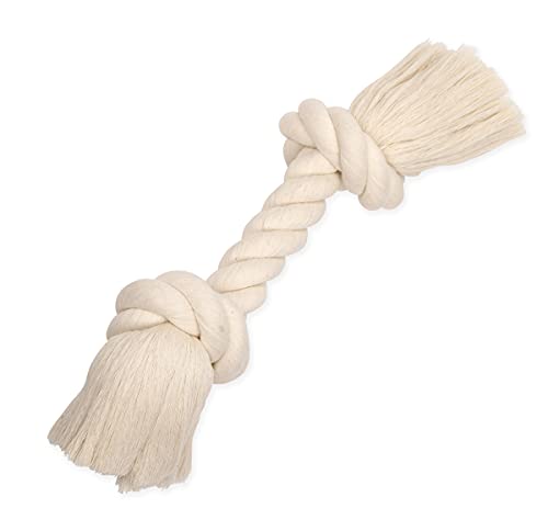 Mammoth Pet Products Flossy Chews Colossal 19-Inch 100-Percent Cotton White Dog Rope Bone (10066F)Large Breeds