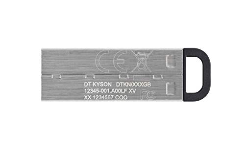 Kingston DataTraveler Kyson 32GB High Performance USB 3.2 Metal Flash Drive | Speeds up to 200MB/s | DTKN/32GB, Silver
