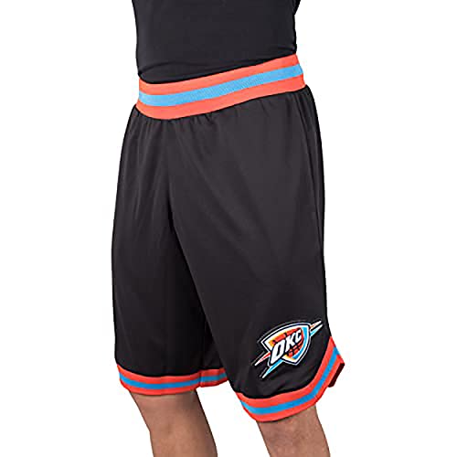 Ultra Game NBA Oklahoma City Thunder Mens Woven Basketball Shorts, Team Color, Large