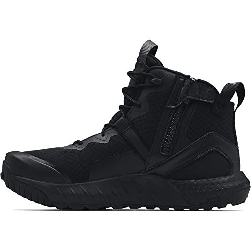 Under Armour Men's Micro G Valsetz Zip Mid Military and Tactical Boot, Black (001)/Black, 9 M US