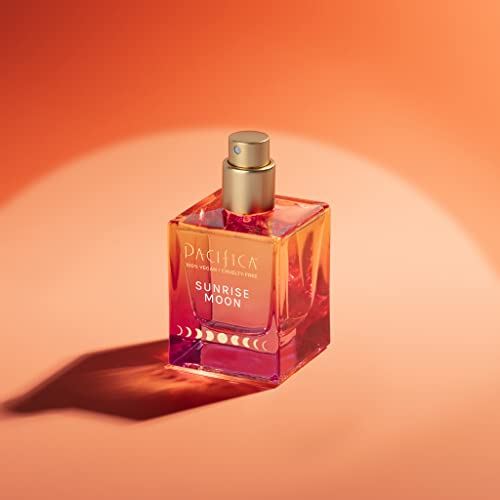 Pacifica Beauty | Sunrise Moon Spray Perfume | Peach, Cardamom, Madarin Notes | Natural + Essential Oils | Clean Fragrance | Vegan + Cruelty Free | Gifts for Her
