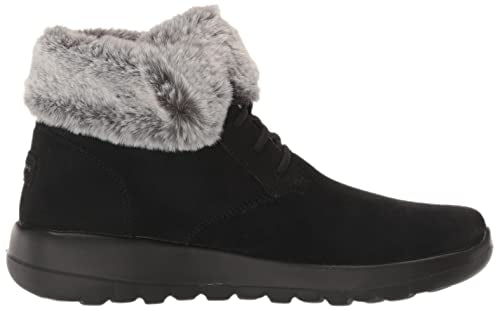 Skechers Women's ON-The-GO Joy-Plush Dreams Fashion Boot, Black/Grey, 6