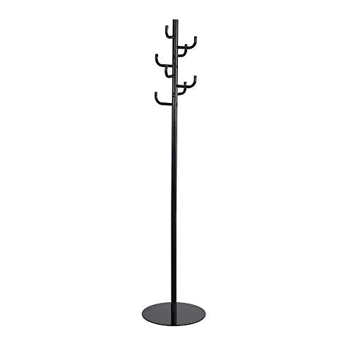 Safco Products 4241BL Hook Head Coat Rack, Black