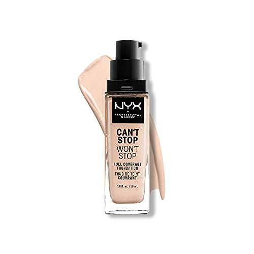 NYX PROFESSIONAL MAKEUP Can't Stop Won't Stop Foundation, 24h Full Coverage Matte Finish - Light Porcelain