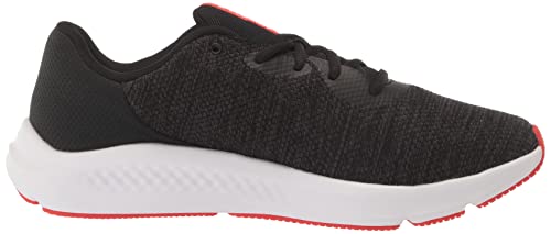 Under Armour Men's Charged Pursuit 3 Twist --Running Shoe, (002) Black/Black/Radio Red, 12