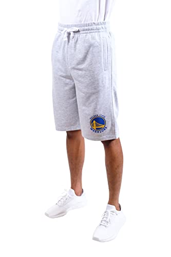 Ultra Game NBA Golden State Warriors Mens French Terry Shorts, Heather Gray, Small
