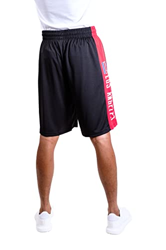 Ultra Game NBA Los Angeles Clippers Mens Mesh Basketball Shorts, Black, Large