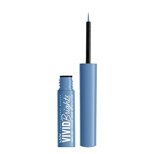 NYX PROFESSIONAL MAKEUP Vivid Brights Liquid Liner, Smear-Resistant Eyeliner with Precise Tip - Cobalt Crush