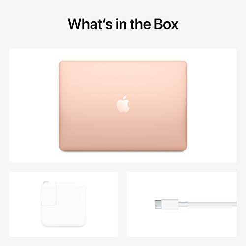 Apple 2020 MacBook Air Laptop M1 Chip, 13' Retina Display, 8GB RAM, 256GB SSD Storage, Backlit Keyboard, FaceTime HD Camera, Touch ID. Works with iPhone/iPad; Gold