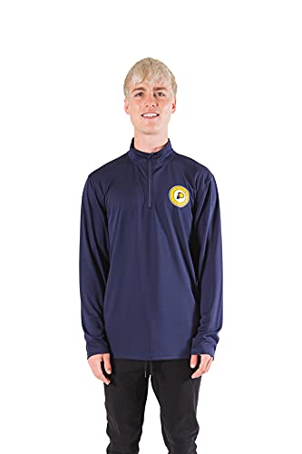 Ultra Game NBA Men's Quarter Zip Long Sleeve Pullover T-Shirt