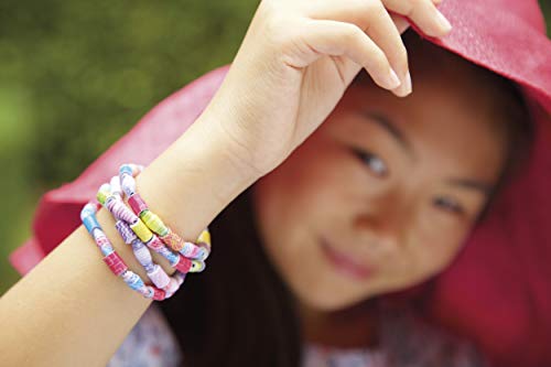 4M Green Creativity Recycled Paper Beads Kit - Arts and Crafts Upcycle Decorative Jewelry Art Gift for Kids and Teens, Boys and Girls