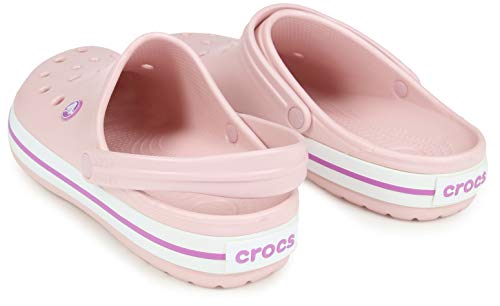 Crocs Unisex Crockband Clogs, Pearl Pink/Wild Orchid, 9 US Women
