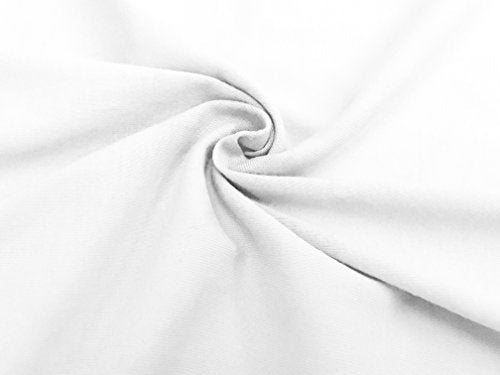 American Baby Company 100% Cotton Jersey Knit Fitted Crib Sheet for Standard Crib and Toddler Mattresses, White, for Boys and Girls, 52x28x9 Inch (Pack of 1)
