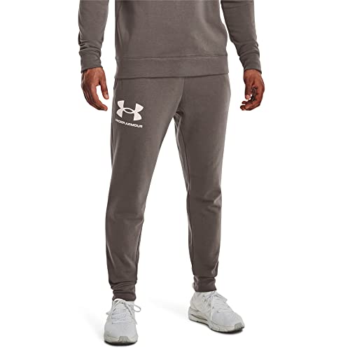 Under Armour Mens Rival Terry Joggers , (176) Fresh Clay / / Onyx White , Medium