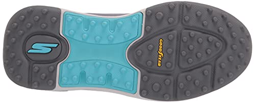 Skechers Women's Go Arch Fit Golf Shoe, Gray/Blue, 5.5