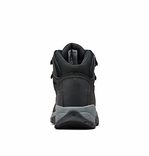 Columbia womens Newton Ridge Plus Waterproof Hiking Boot, Black/Poppy Red, 7 US