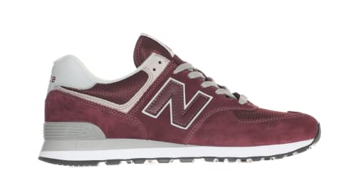 New Balance Men's 574 Core Sneaker, Burgundy/White, 8