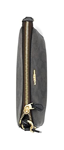 COACH Nolita 19 In Signature Canvas Bag Purse (Brown Black)