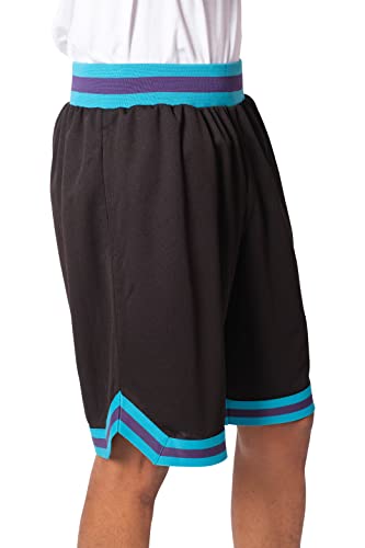 Ultra Game NBA Charlotte Hornets Mens Woven Basketball Shorts, Team Color, Large