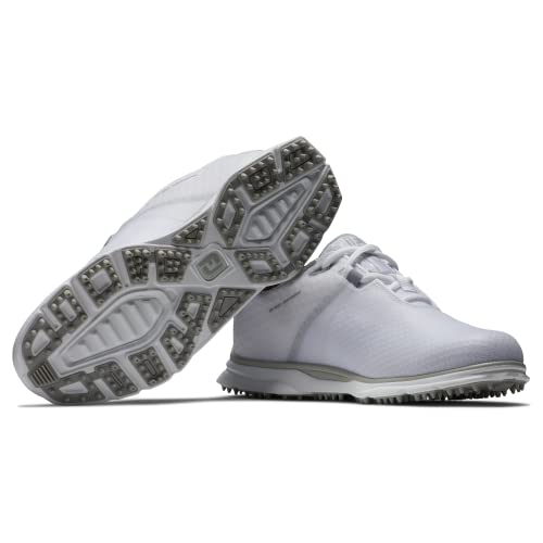 FootJoy Women's Pro|SL Sport Golf Shoe, White/Light Grey, 6