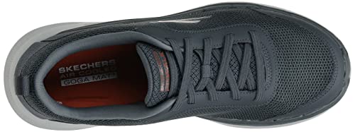 Skechers Men's Gowalk 6-Athletic Workout Walking Shoes with Air Cooled Foam Sneakers, Charcoal 2, 8.5