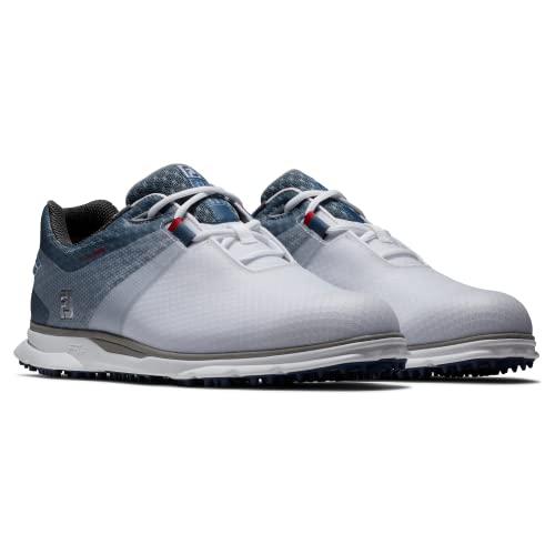 FootJoy Men's Pro|sl Sport Golf Shoe, White/Blue Fog, 12