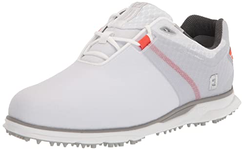 FootJoy Men's Pro|sl Sport Golf Shoe, White/Orange, 11.5