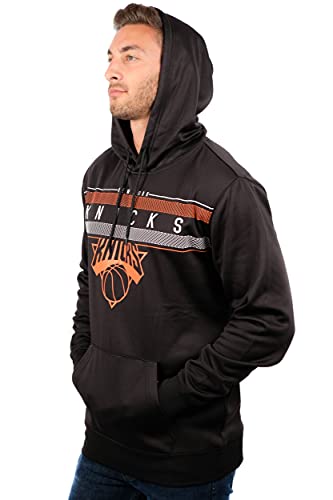 Ultra Game NBA Men's Fleece Midtown Pullover Sweatshirt, Black, XX-Large