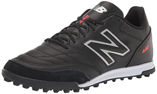 New Balance Men's 442 V2 Team TF Soccer Shoe, Black/White, 8.5