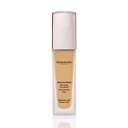 Elizabeth Arden Flawless Finish Skincaring Foundation with Hyaluronic Acid, Vitamin C and E, 340W (Medium to tan skin with warm and peach undertones), 1 fl. oz.