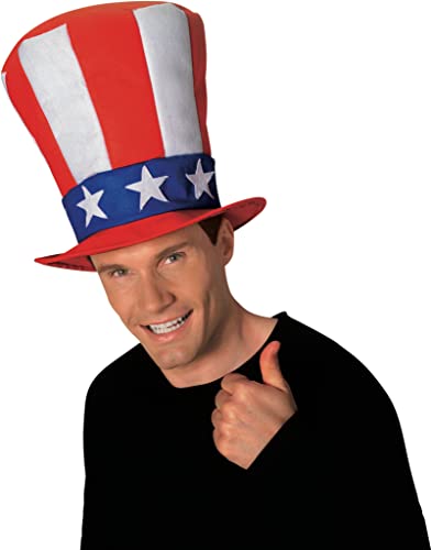 Rubie's unisex adult Uncle Sam Stovepipe Hat Party Supplies, Multicolor, One Size US
