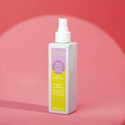 Pacifica Beauty | Neon Moon Hair Perfume and Body Spray | Sandalwood, Jasmine, Smoky Cardamom Notes | Natural + Essential Oils | Alcohol Free | Clean Fragrance | Vegan + Cruelty Free