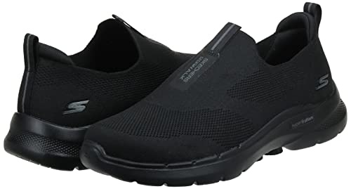 Skechers mens Gowalk 6 - Stretch Fit Slip-on Athletic Performance Walking Shoe, Black, 10 US