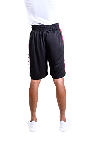 Ultra Game NBA Atlanta Hawks Mens Mesh Basketball Shorts, Black, Small