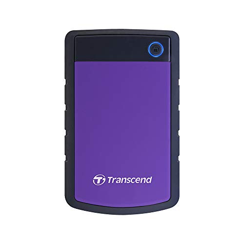 Transcend Storejet 2TB Portable USB 3.0 Hard Disk (TS2TSJ25H3P), Purple