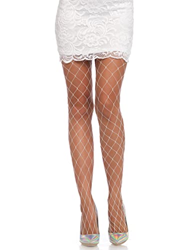 Leg Avenue Women's Tights, White, One Size