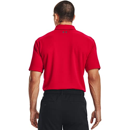 Under Armour Men's Tech Golf Polo , Red (600)/Graphite , Medium
