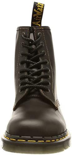 Dr. Martens Men's Lace Fashion Boot, Black + Brown Abruzzo, 9