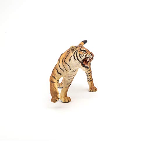 Papo -Hand-Painted - Figurine -Wild Animal Kingdom - Roaring Tiger -50182 -Collectible - for Children - Suitable for Boys and Girls- from 3 Years Old