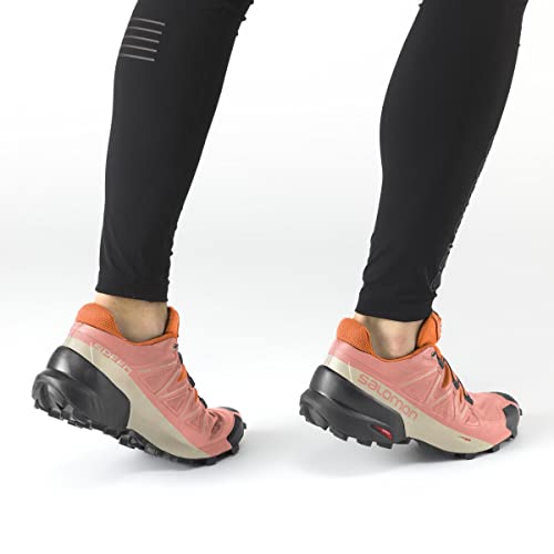 Salomon Speedcross 5 Trail Running Shoes for Women, Blooming Dahlia/Black/Vibrant Orange, 9.5