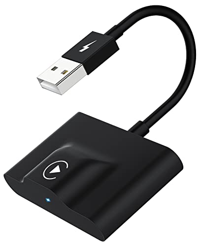 Teeran CarPlay Wireless Adapter for Factory Wired CarPlay 2023 Upgrade Plug and Play Wireless CarPlay Dongle Converts Wired to Wireless Fast and Easy Use Fit for Cars from 2015 and iPhone iOS 10+