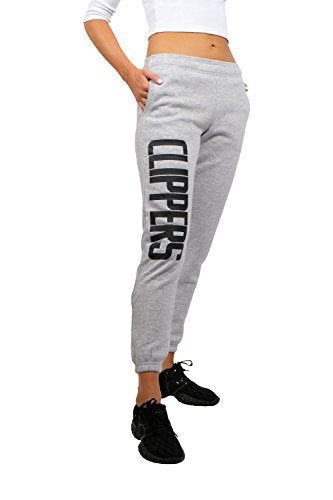 Ultra Game NBA Los Angeles Clippers Relax Fit Jogger, Heather Gray, Large