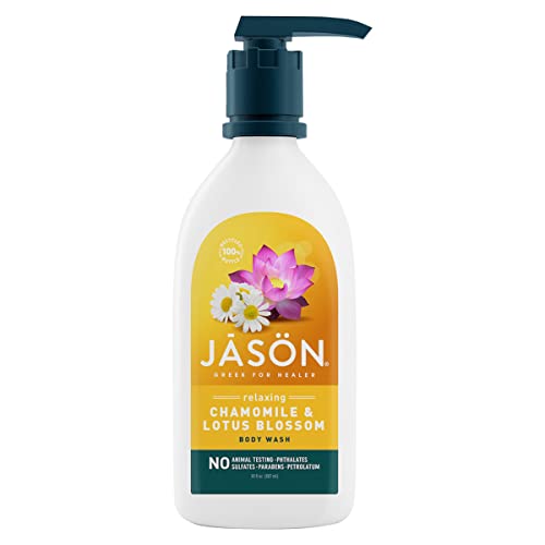 JASON Natural Body Wash and Shower Gel, Relaxing Chamomile and Lotus Blossom, 30 Oz