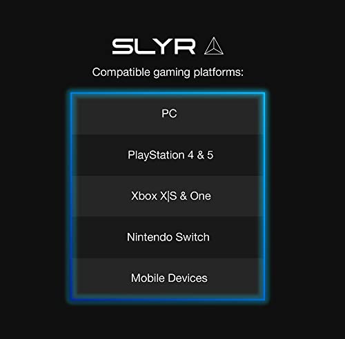 Skullcandy SLYR Wired Over-Ear Gaming Headset/Soft Earpads/Boom Mic/Gaming Headphone/Use with Playstation, PS5, Xbox, Xbox Series X, Nintendo Switch, Mobile, VR, and PC/Kids or Adult - Blue