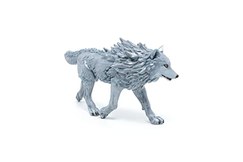Papo -Hand-Painted - Figurine -Medieval-Fantasy -Ice Wolf -36033 - Collectible - for Children - Suitable for Boys and Girls - from 3 Years Old , Gray
