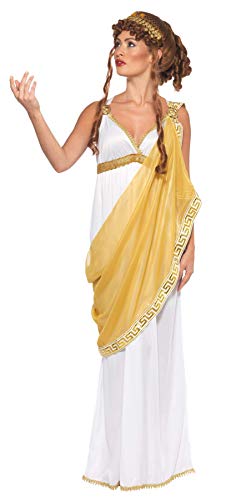 Smiffys womens Helen of Troy Costume,White and Gold,M - US Size 10-12